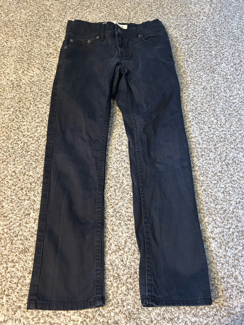 Levi's Boys Black Straight Jeans